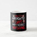 Search for no regrets mugs Naughty list
