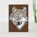 Search for wolf face postcards Grey
