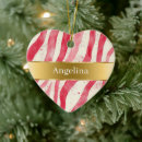 Search for ribbon candy christmas tree decorations Red