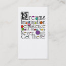 Search for dreams business cards Motivational