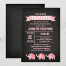 Search for elephant baby girl shower invitations Heart
