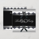 Search for silver black white 50th birthday invitations Elegant birthday party