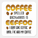 Search for spelled backwards stickers Coffee