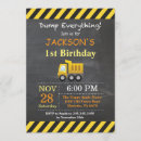 Search for bulldozer birthday invitations Construction