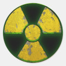 Search for yellow radiation symbol stickers Danger
