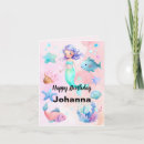 Search for mermaid birthday cards Little girl