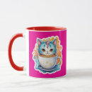 Search for fun cat design coffee mugs Kawaii