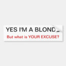 Search for blonde bumper stickers Humour