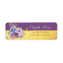 Search for purple flowers return address labels Rose