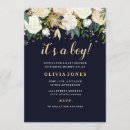 Search for glitter baby boy shower invitations Modern