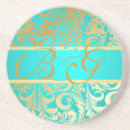 Search for monogram damask coasters Gold