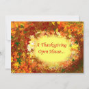 Search for fall open house invitations Leaves