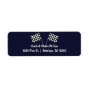 Search for auto racing return address labels Chequered