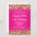 Search for hot pink 18th birthday invitations Elegant