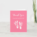 Search for baby footprint thank you cards Girl