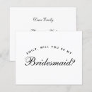 Search for text bridesmaid cards Calligraphy