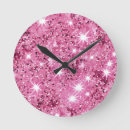 Search for pink glitter clocks Trendy