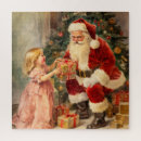 Search for vintage santa puzzles Watercolor