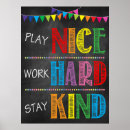 Search for work hard play hard posters Stay kind