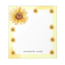 Search for watercolor sunflower notepads Botanical