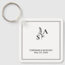 Search for wedding monogram square key rings Minimalist