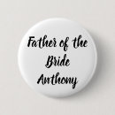 Search for father of the bride badges Black and white