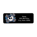 Search for cute skull return address labels Black