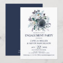Search for watercolor floral engagement party invitations Navy