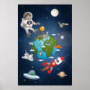 Search for cartoon planet earth posters Astronaut