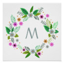 Search for flower monogram posters Elegant
