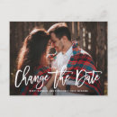 Search for change of date wedding announcement cards Typography