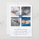 Search for monogram birth announcement cards Blue