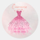 Search for pink gowns stickers Quinceañera
