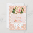 Search for coral baby shower invitations Vintage