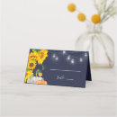 Search for sunflower place cards Navy blue