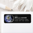 Search for peace on earth return address labels Blue