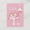Search for baby sitter business cards Babysitting