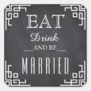 Search for eat drink and be married stickers Chalkboard
