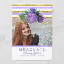 Search for purple and gold graduation invitations Modern