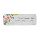 Search for pink grey wedding return address labels Floral