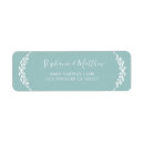 Search for teal return address labels Leaves