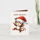 Search for monkey christmas cards Happy