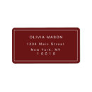 Search for maroon return address labels Minimalist