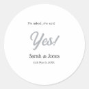 Search for said yes stickers Calligraphy typography elegant romantic