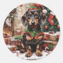 Search for dachshund christmas stickers Snowflakes
