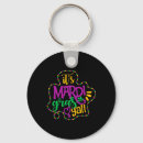 Search for its a party key rings Mardi gras beads