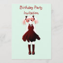 Search for anime birthday invitations Girl