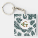 Search for leaves pattern key rings Green