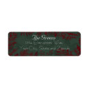 Search for red background return address labels Festive