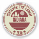 Search for the hoosier state stickers Indiana map